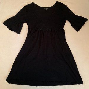 Black Short Sleeve Sweater Dress